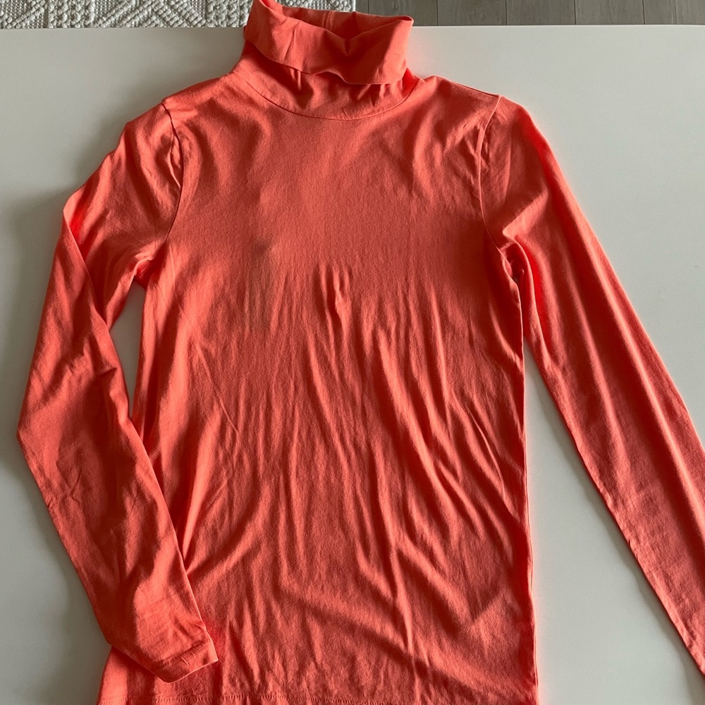 Peach colored turtleneck